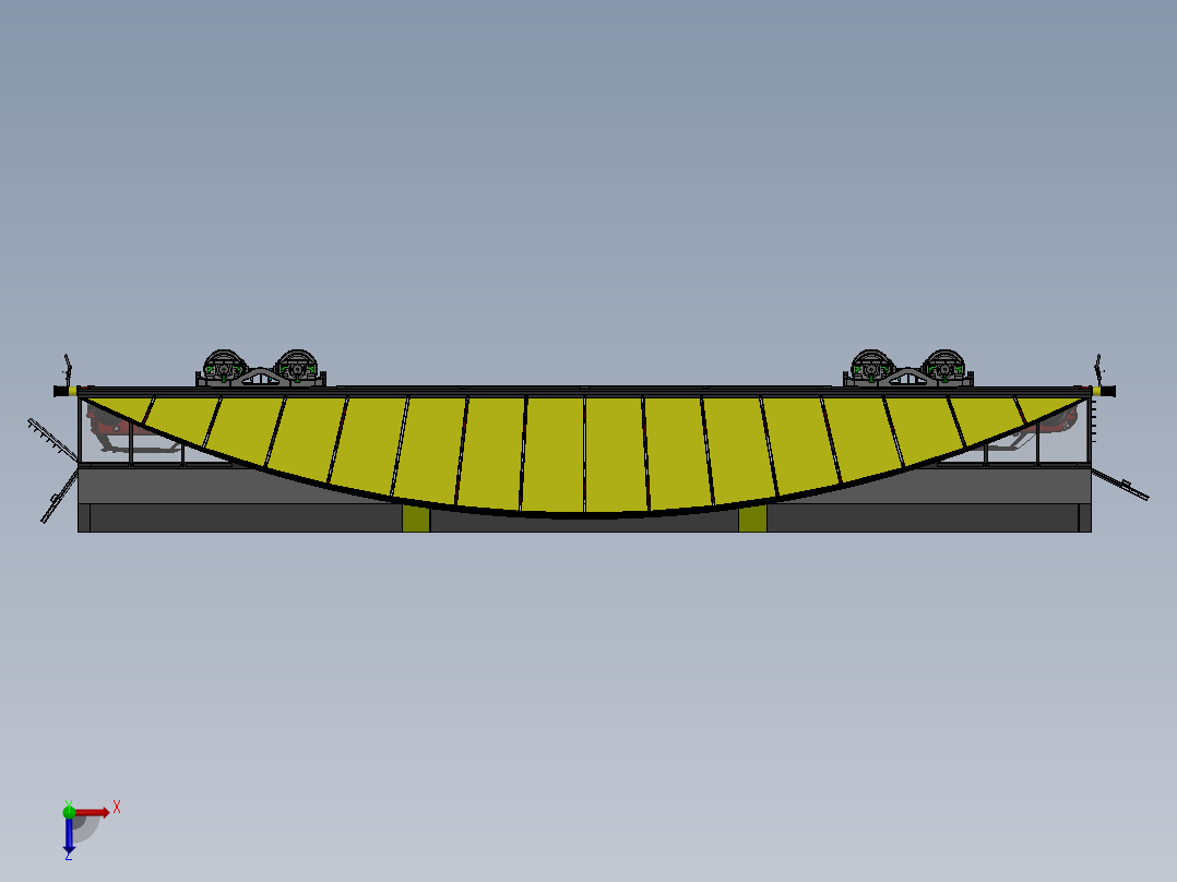 Kapali Arac运载轿车的火车3D图纸 Solidworks设计 附STP IGS俯视图