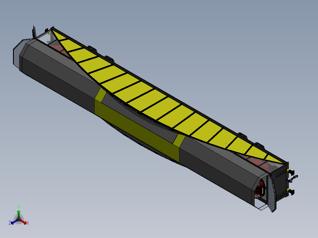 Kapali Arac运载轿车的火车3D图纸 Solidworks设计 附STP IGS正等轴测图