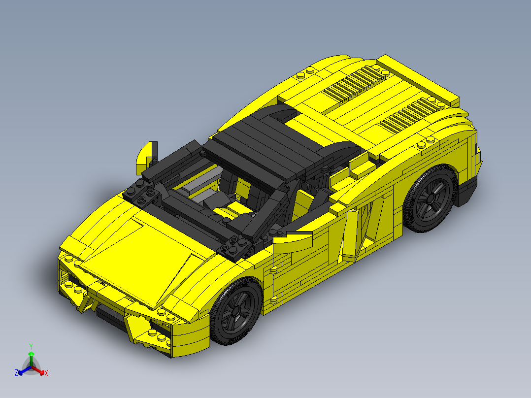 乐高兰博基尼正等轴测图