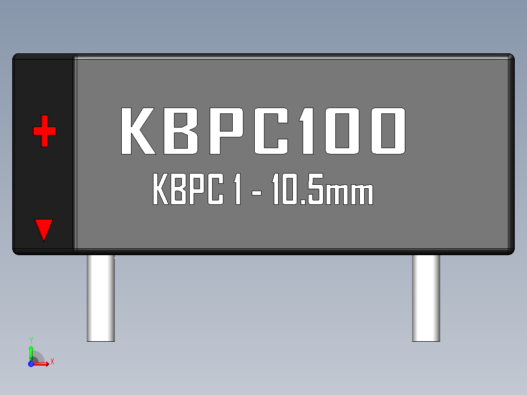 桥式整流器-KBPC1前视图
