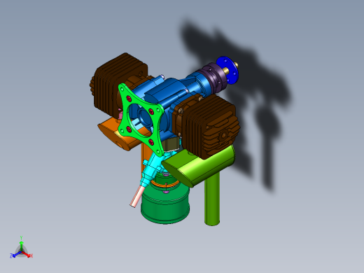 启发一体固定翼电喷汽油DLE60发动机
