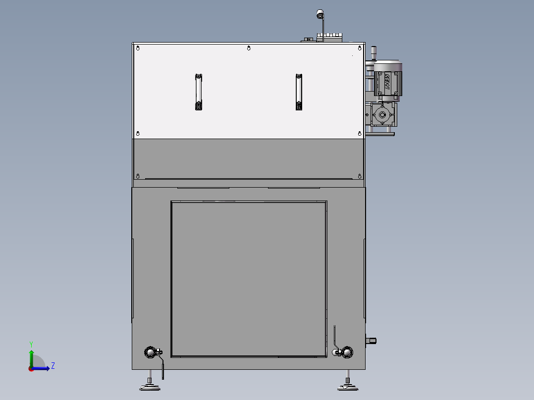 湿式圆管抛光机（非标自动化设备）3D模型左视图