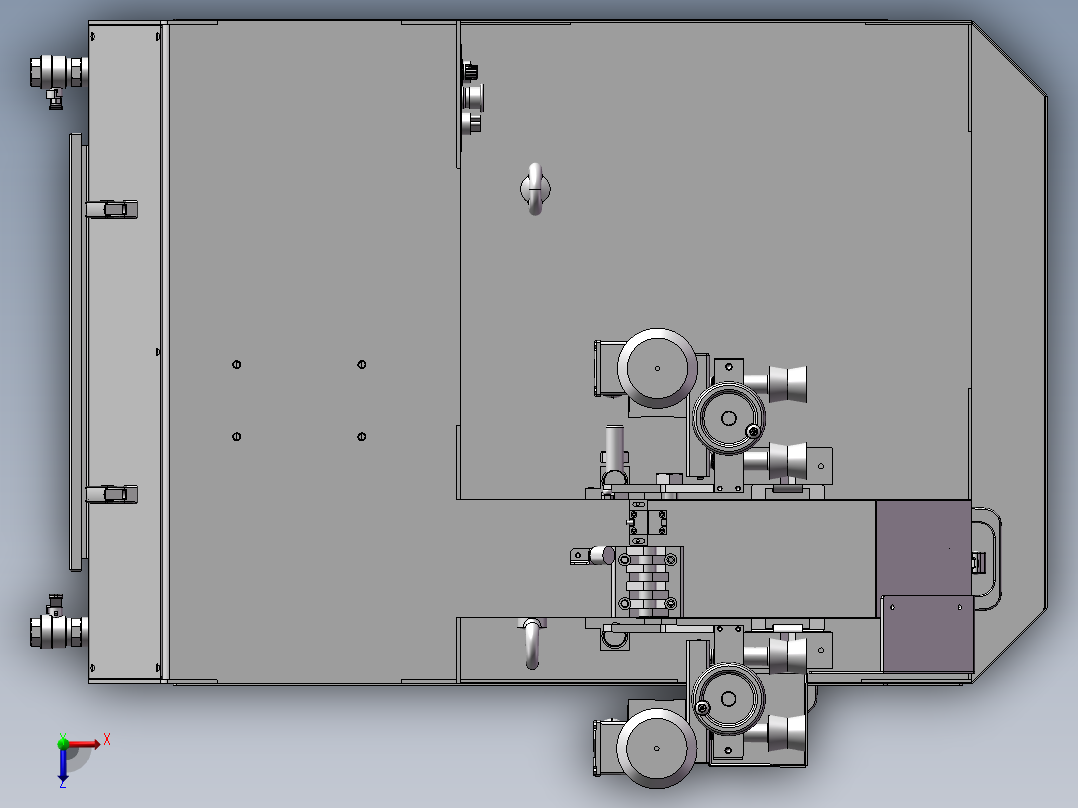 湿式圆管抛光机（非标自动化设备）3D模型俯视图