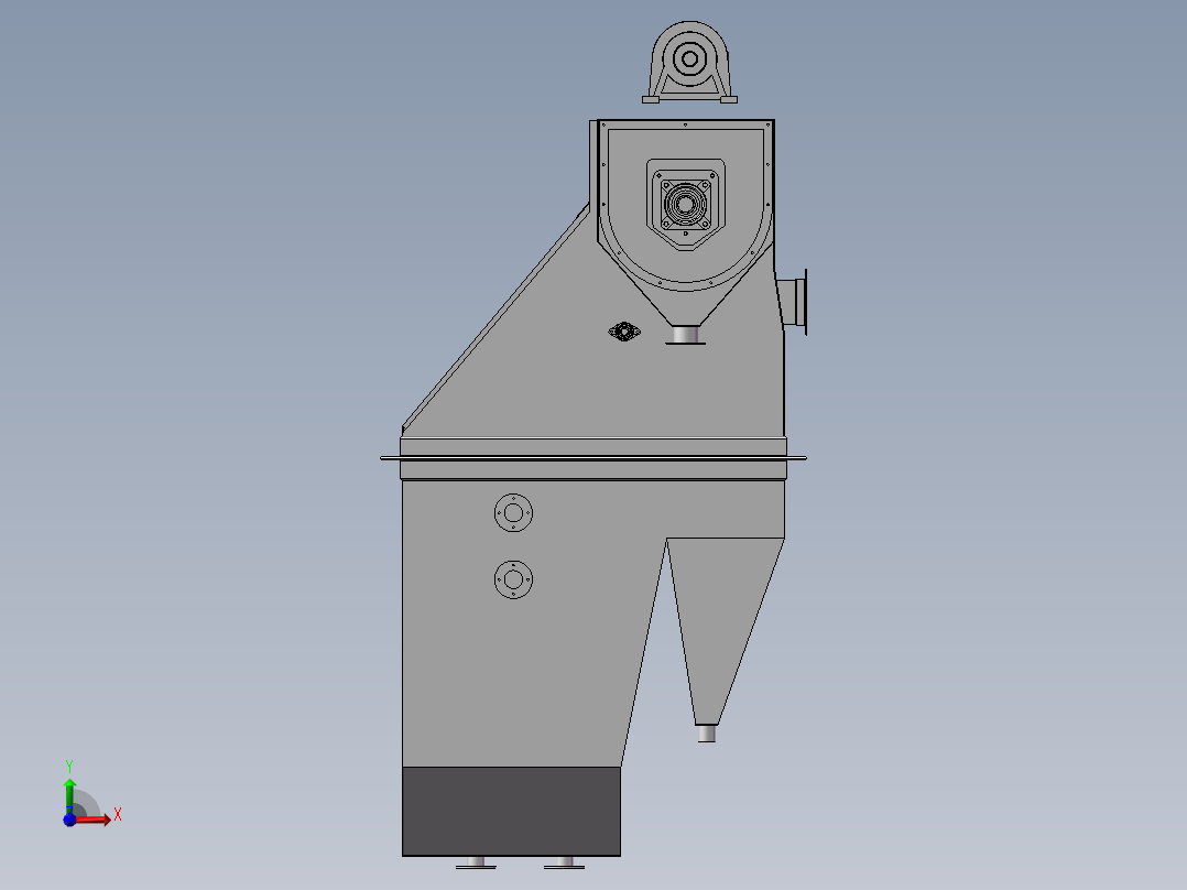 160吨幕帘分离器、沙尘分离器前视图