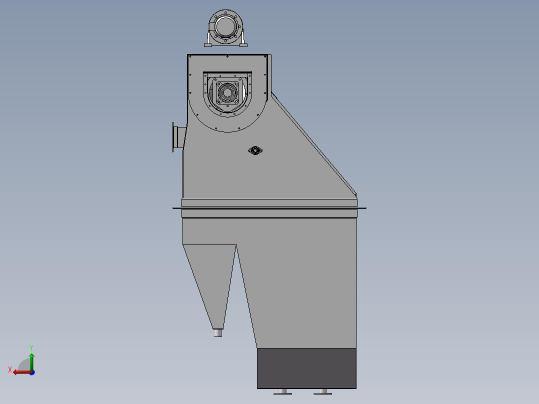 160吨幕帘分离器、沙尘分离器后视图