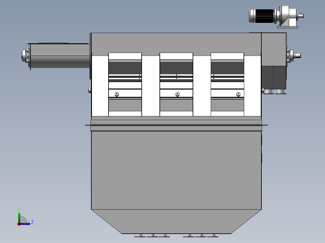 160吨幕帘分离器、沙尘分离器左视图