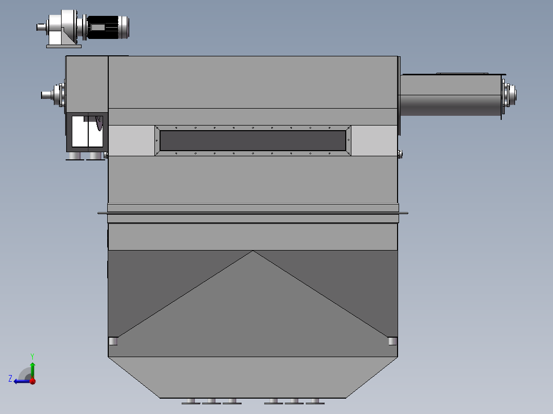 160吨幕帘分离器、沙尘分离器右视图