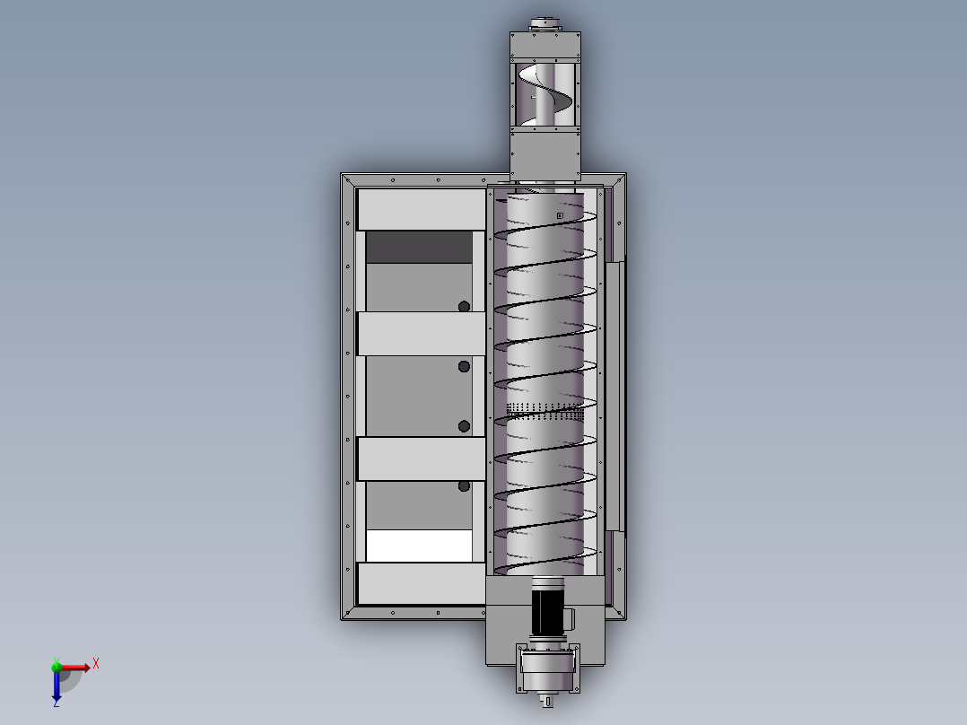 160吨幕帘分离器、沙尘分离器俯视图