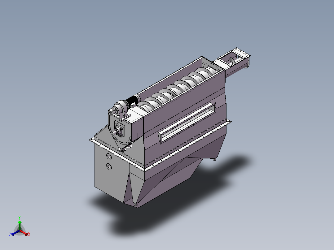 160吨幕帘分离器、沙尘分离器正等轴测图