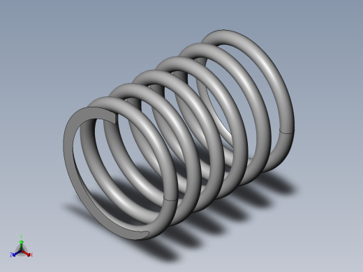 压簧2X18X6X25X5正等轴测缩略图