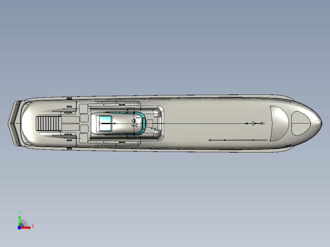 内河航运船舶前视图