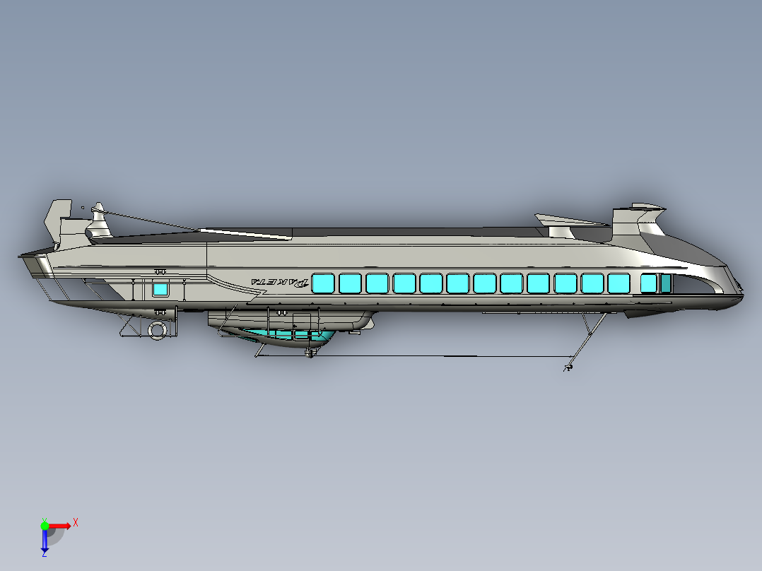 内河航运船舶俯视图