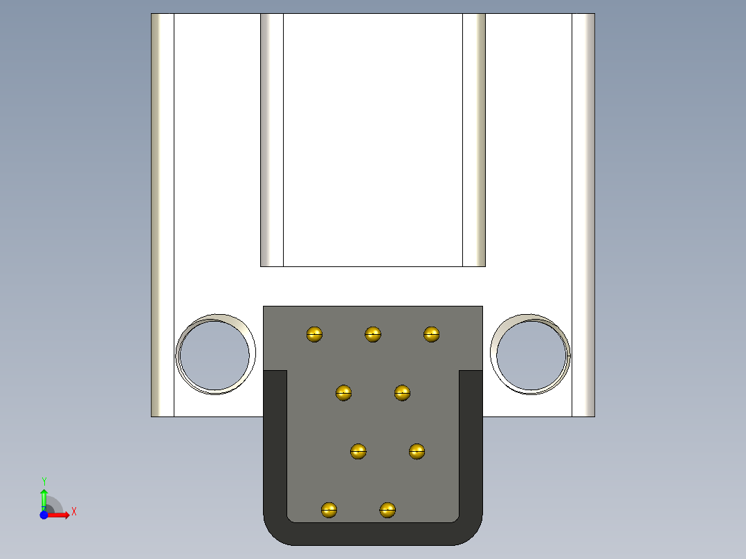 J63A微型连接器9针前视图