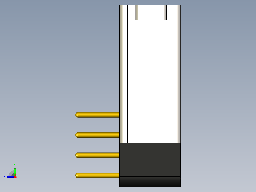 J63A微型连接器9针右视图