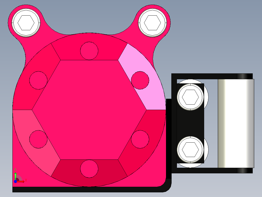 绞车 卷扬机 (4)前视图