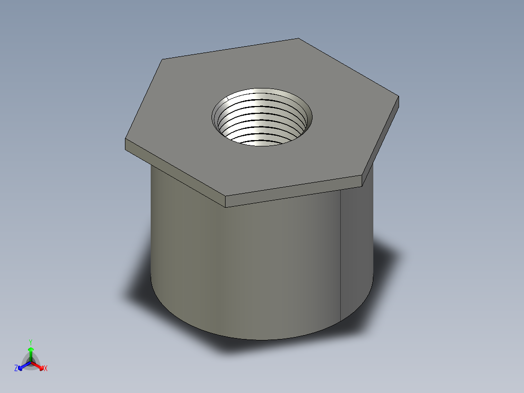 船舶管路系统SeaCor_ReducerBushing_FPTxSPIG_37J138209_1.5in x 0.5in正等轴测图