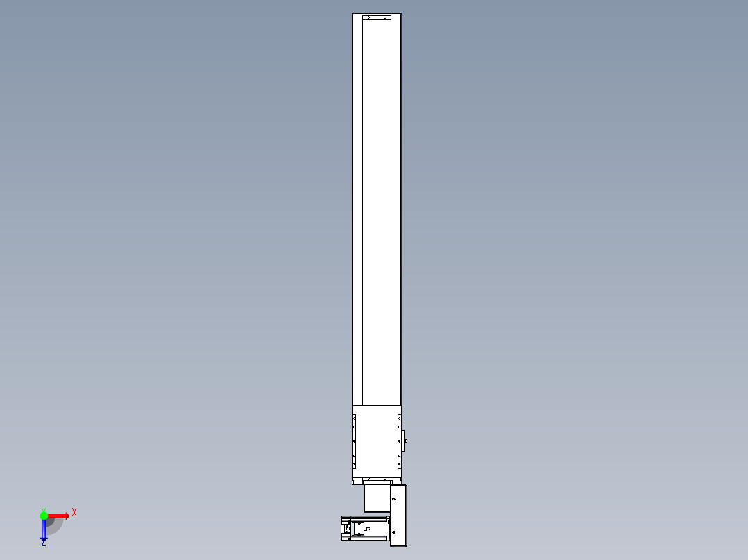 同步带全封闭直线模组TPA-HCB-120D-90-L900-MR-Y-P40-N3俯视图