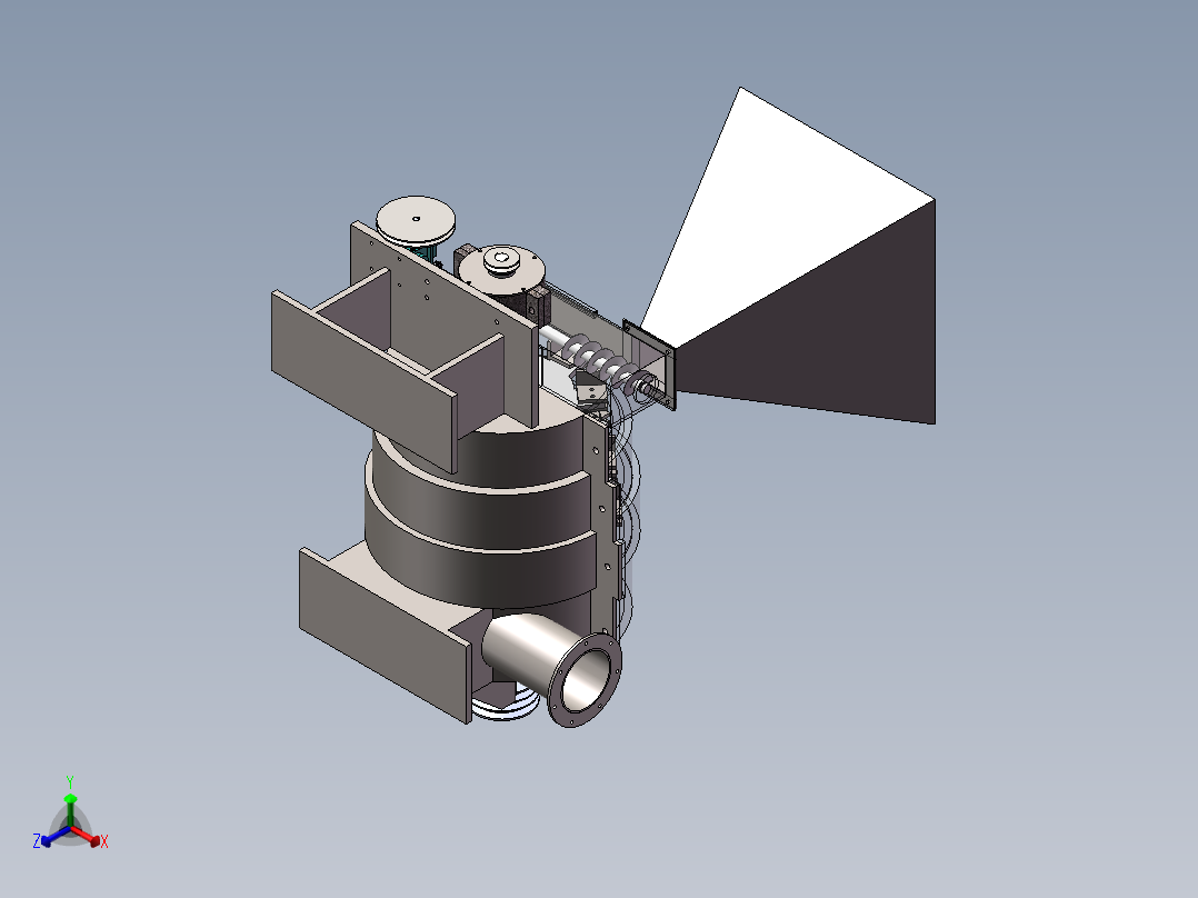 自动喷煤机正等轴测图