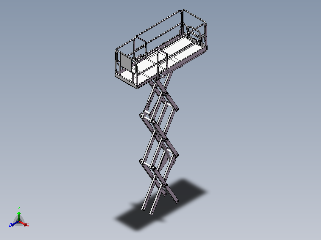 升降小车正等轴测图