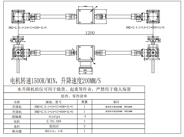 HM2-2.5-1A-II-600-1L-2台联动
