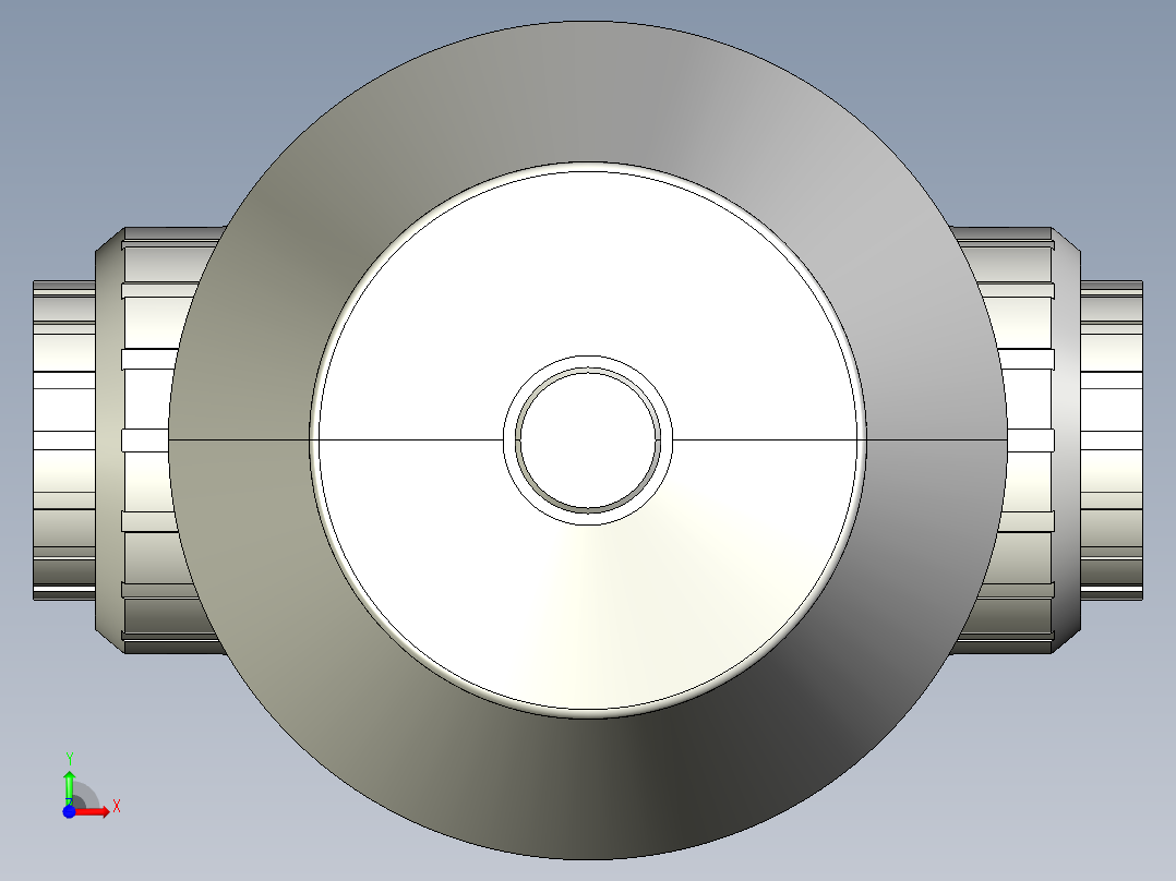 5DKMUFCCP NC 气动隔膜阀，常闭，BSP螺纹女性联盟结束，PVC-C系列前视图