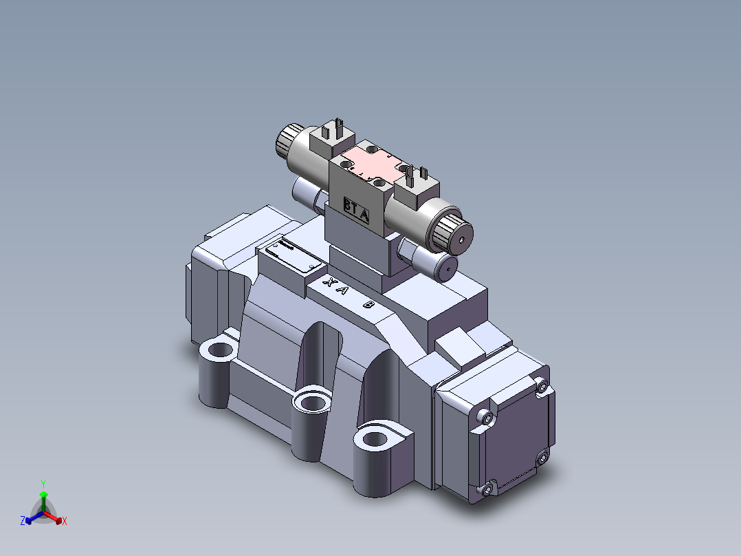 力士乐液压阀-H-4WEH32G6X正等轴测图