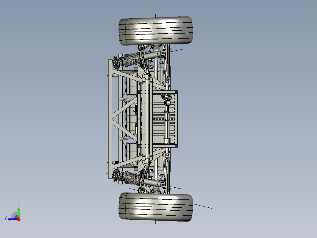 KOLTIS XFR电动汽车底盘模型3D图纸 STP格式右视图