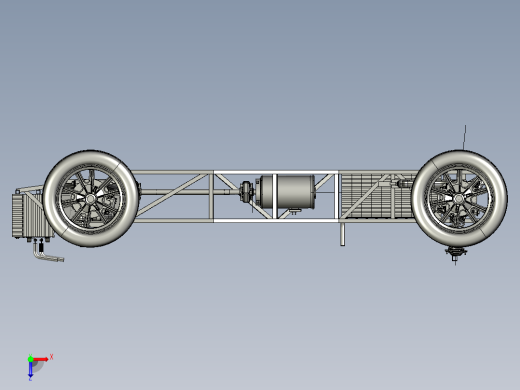KOLTIS XFR电动汽车底盘模型3D图纸 STP格式俯视缩略图
