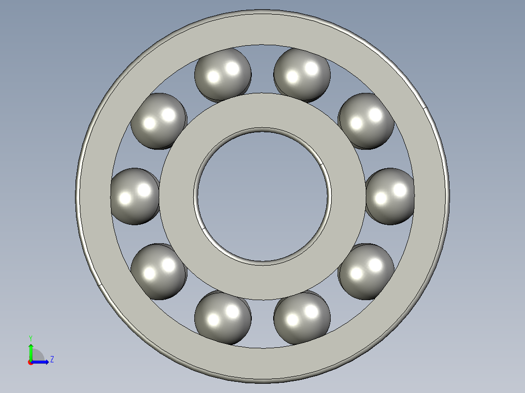 深沟球轴承629左视图