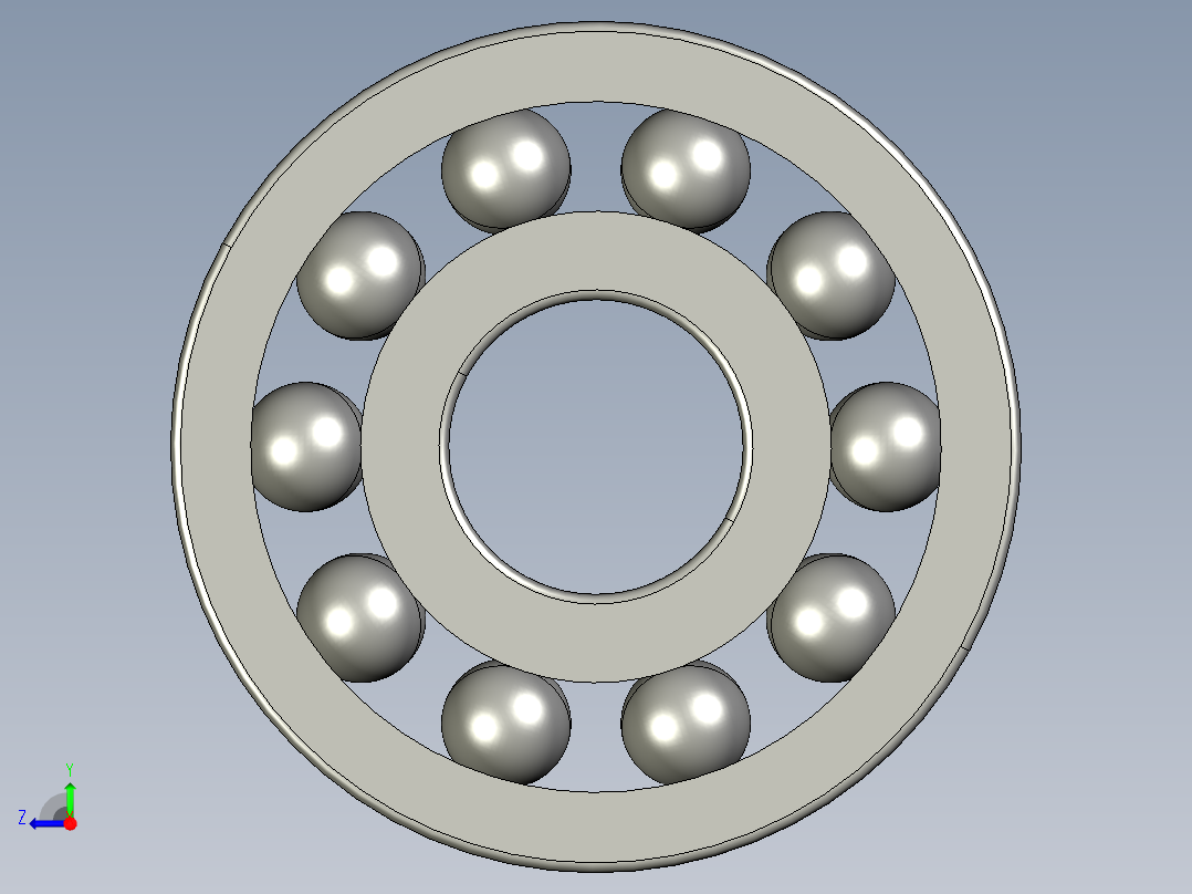 深沟球轴承629右视图