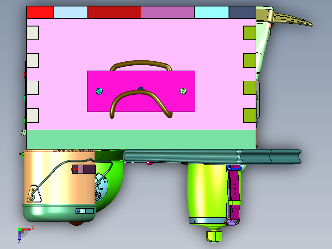 一战期间意大利士兵单兵装备俯视图