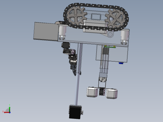 水果采摘机器人3d图纸cad多轴机械臂采摘机3d模型 履带式机器人3D后视缩略图