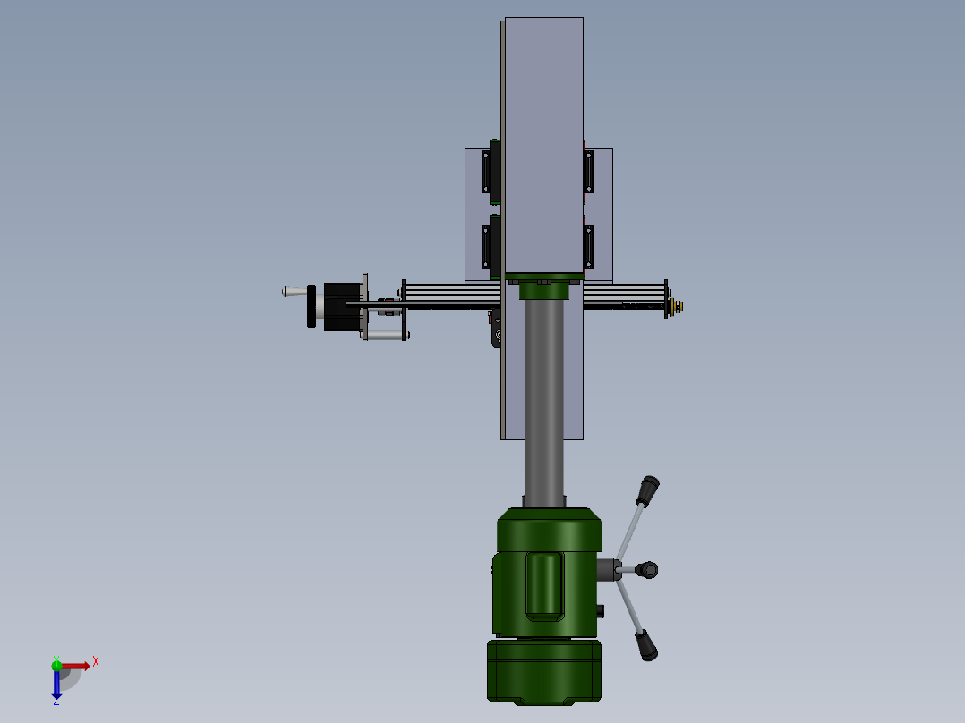 钻床，铣削俯视图
