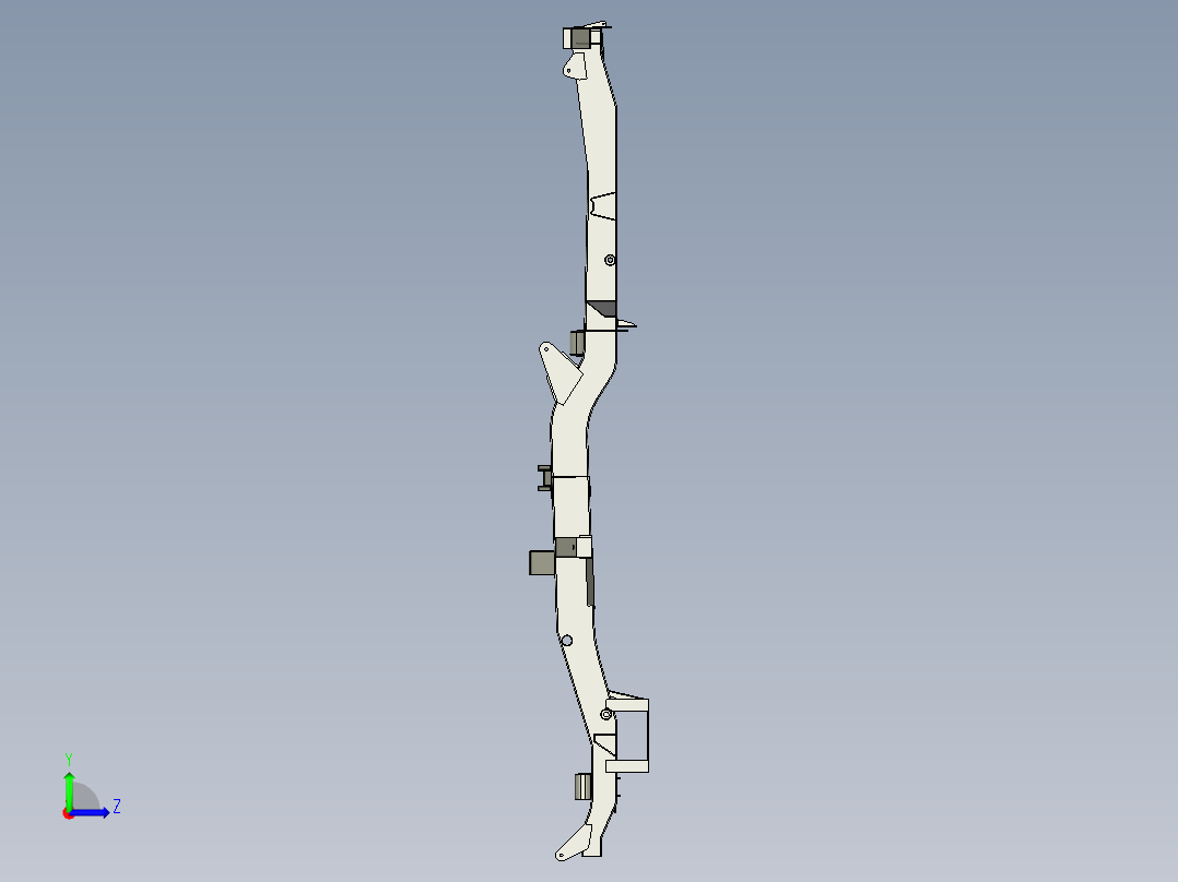 路虎系列 III - 88 底盘车架左视图