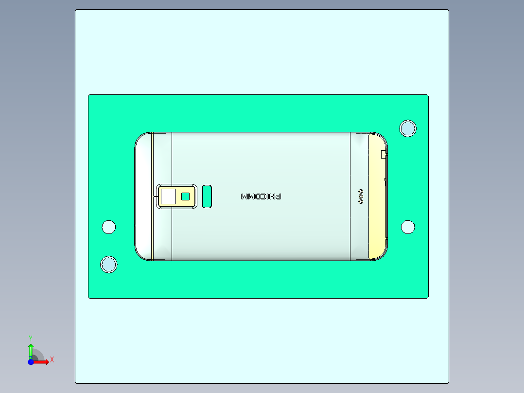 X780-CNC4-笔记本CNC工装夹具三维模型1前视图