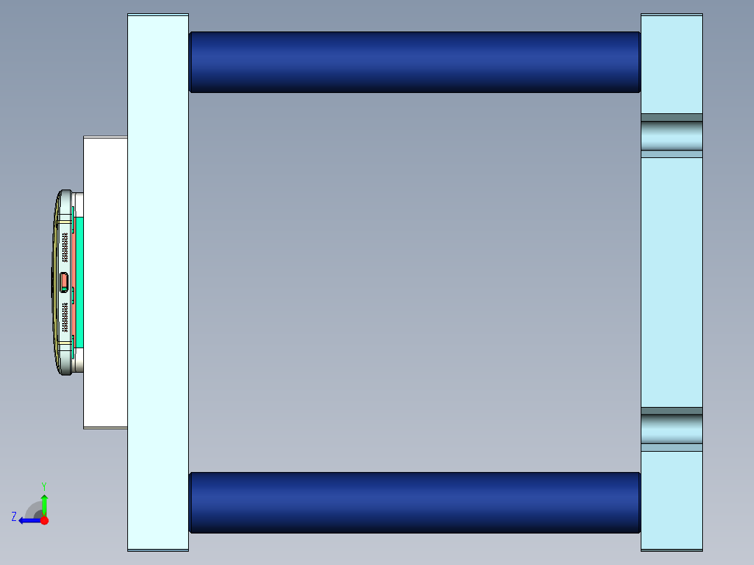 X780-CNC4-笔记本CNC工装夹具三维模型1右视图