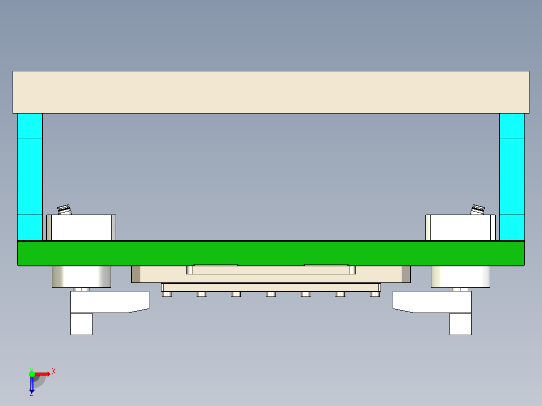 通定子夹具-组装体俯视图