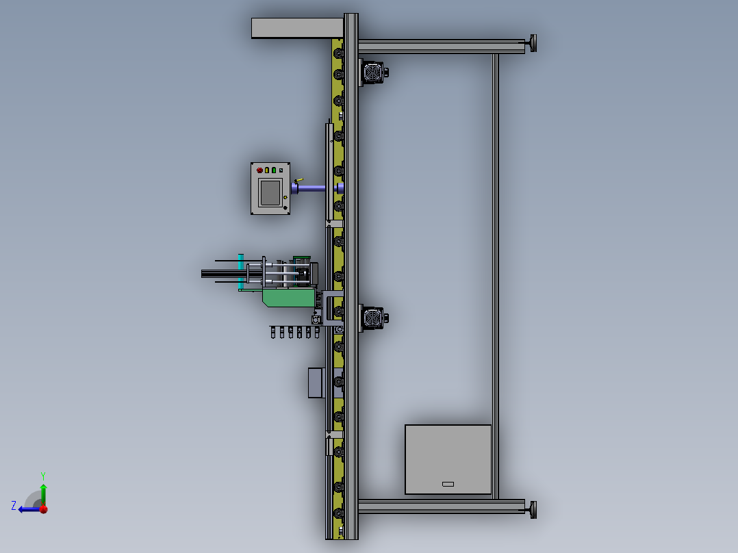 电梯防标签贴标机sw19可编辑右视图