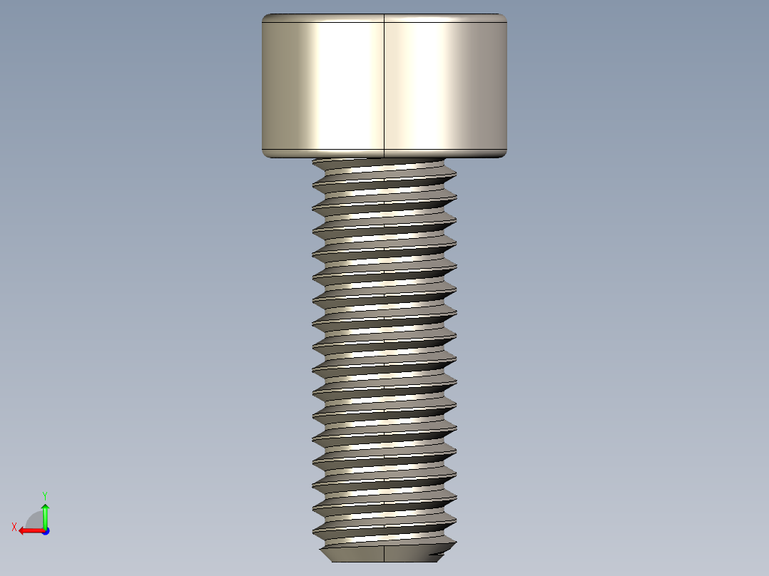 Screw_DIN_912_M5x14F_A2.STEP公制内六角螺钉后视图
