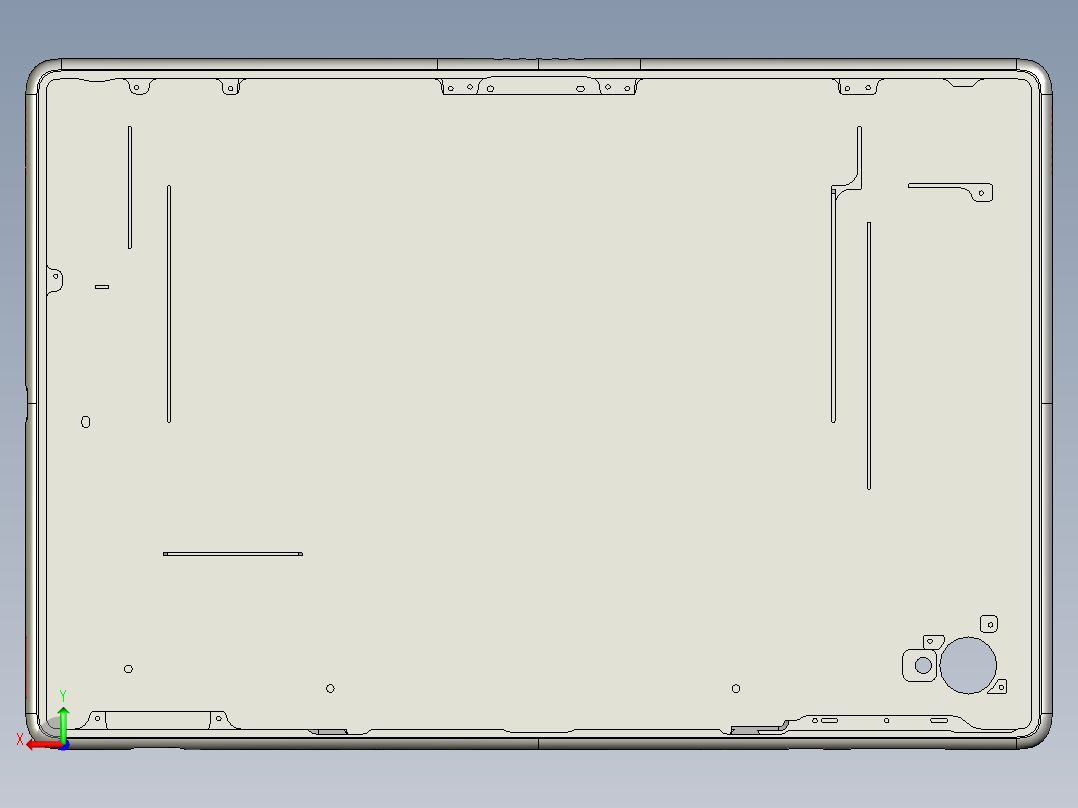 平板电脑外壳铣侧孔程序图档后视图