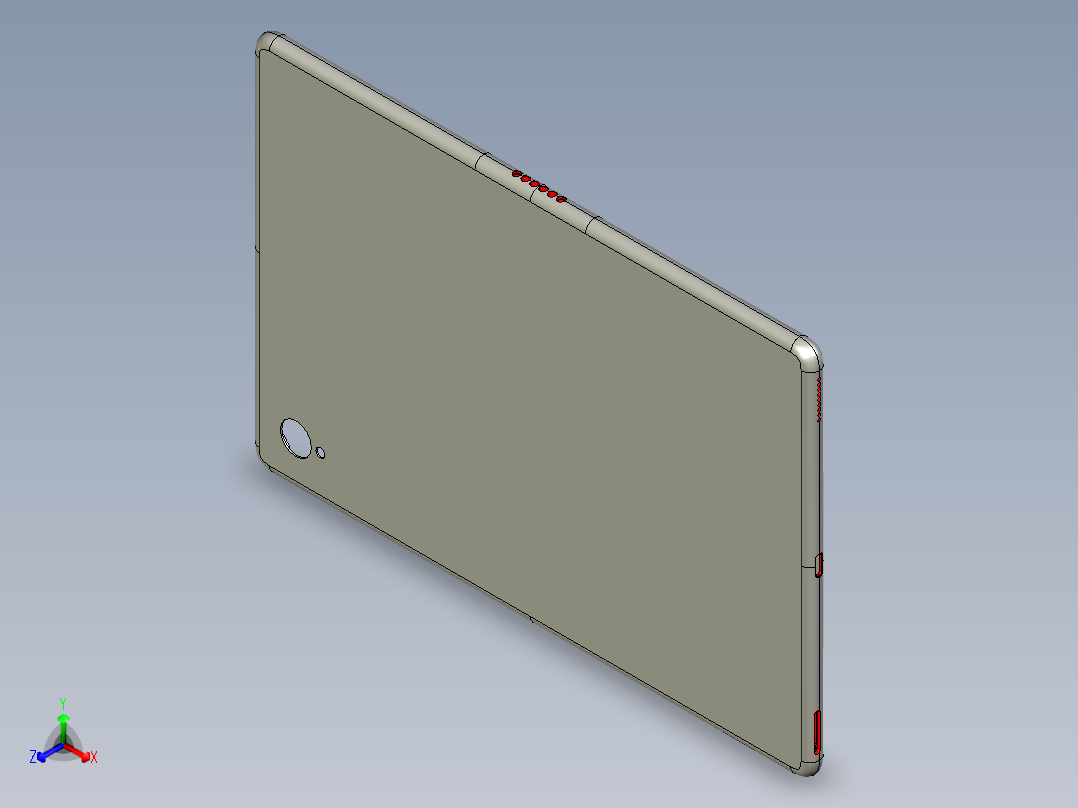 平板电脑外壳铣侧孔程序图档正等轴测图