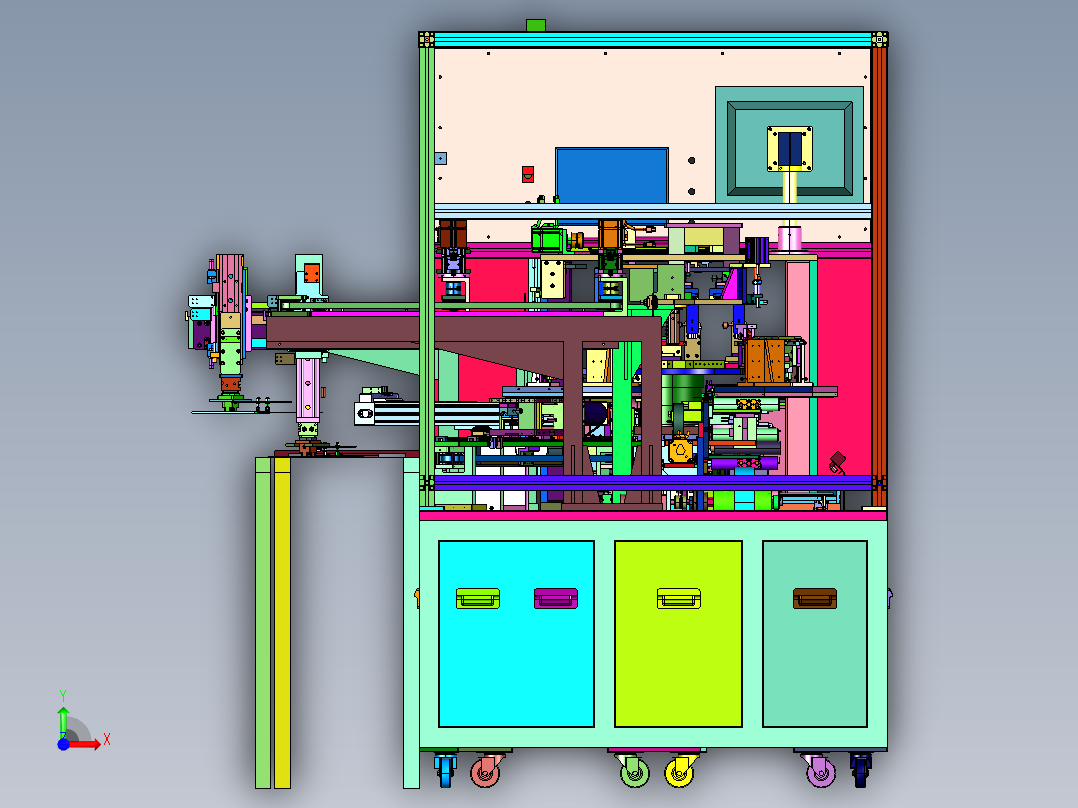 导光板的保护膜包覆装置前视图
