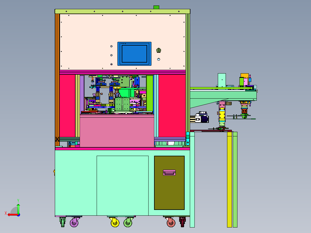 导光板的保护膜包覆装置后视图