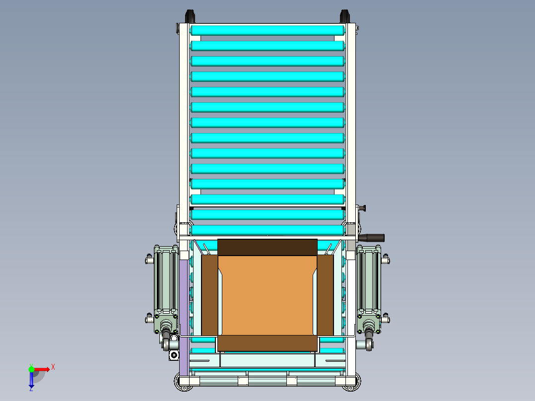 纸箱翻转翻转输送线设计俯视图