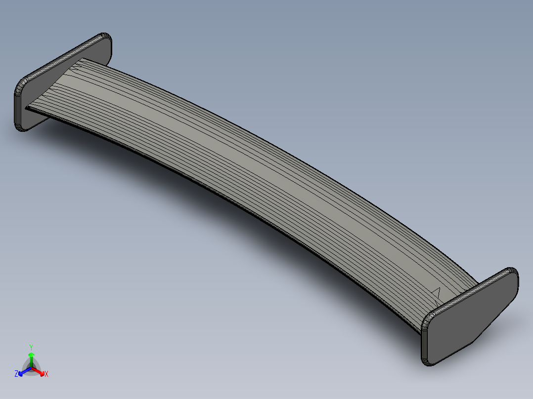 汽车尾翼(10)正等轴测图