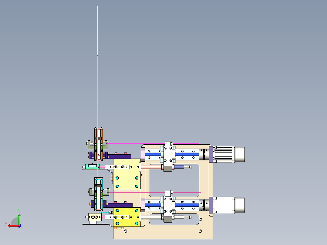 双工位精密压合与定位自动化设备后视图
