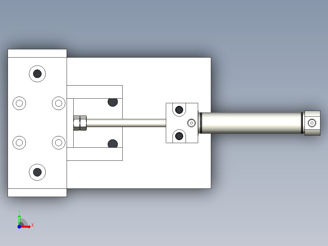 电子零件拉直脚模具前视图