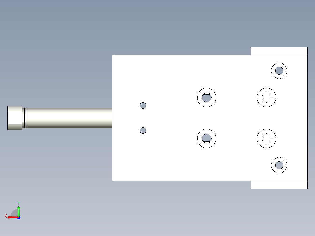 电子零件拉直脚模具后视图