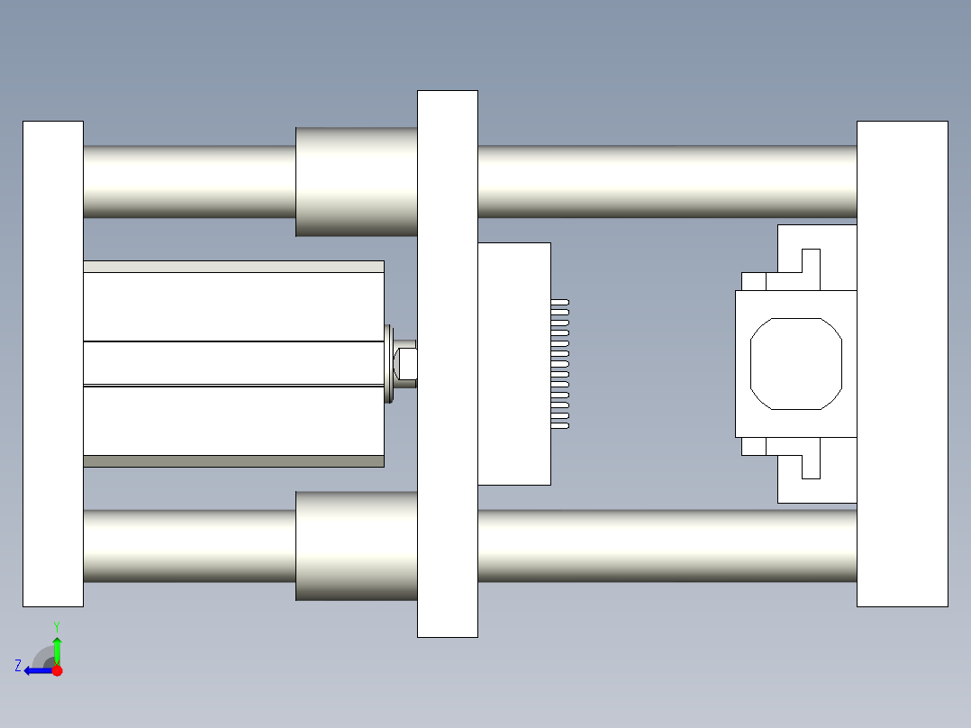 电子零件拉直脚模具右视图