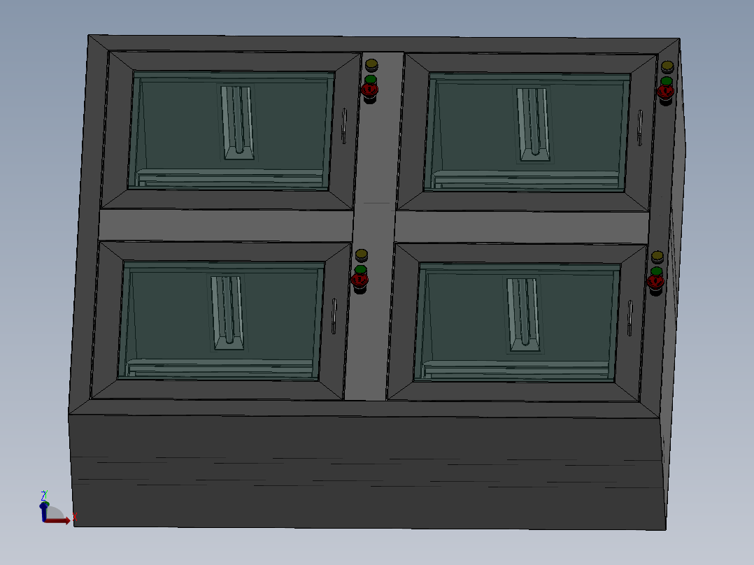 双层四门圆角传递窗